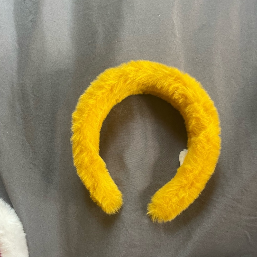 Fuzzy Yellow Headband